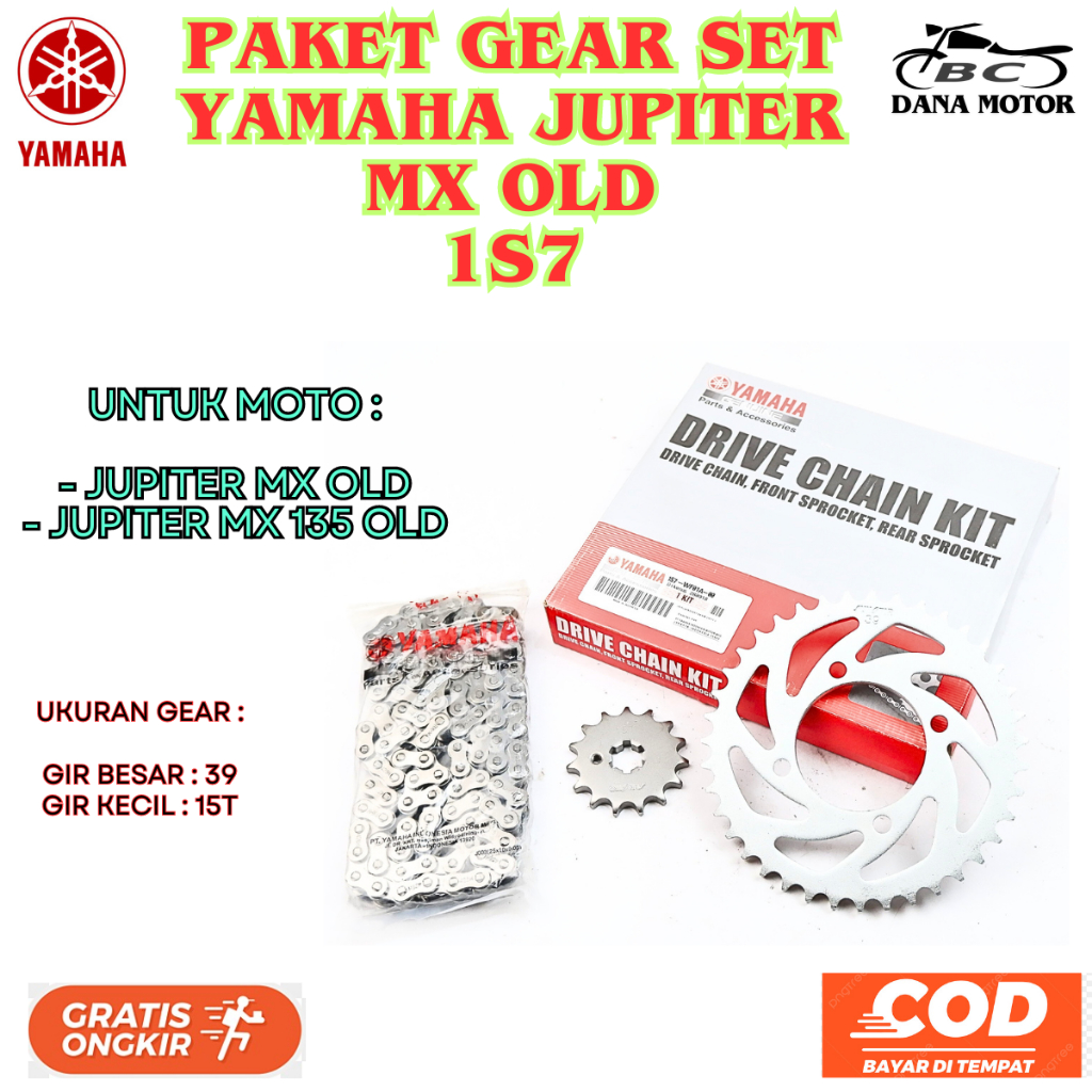 Gear Set Juputer Mx Ori / Girset Yamaha Jupiter Mx 135 Old Original Premium - 1S7-WF01A-00