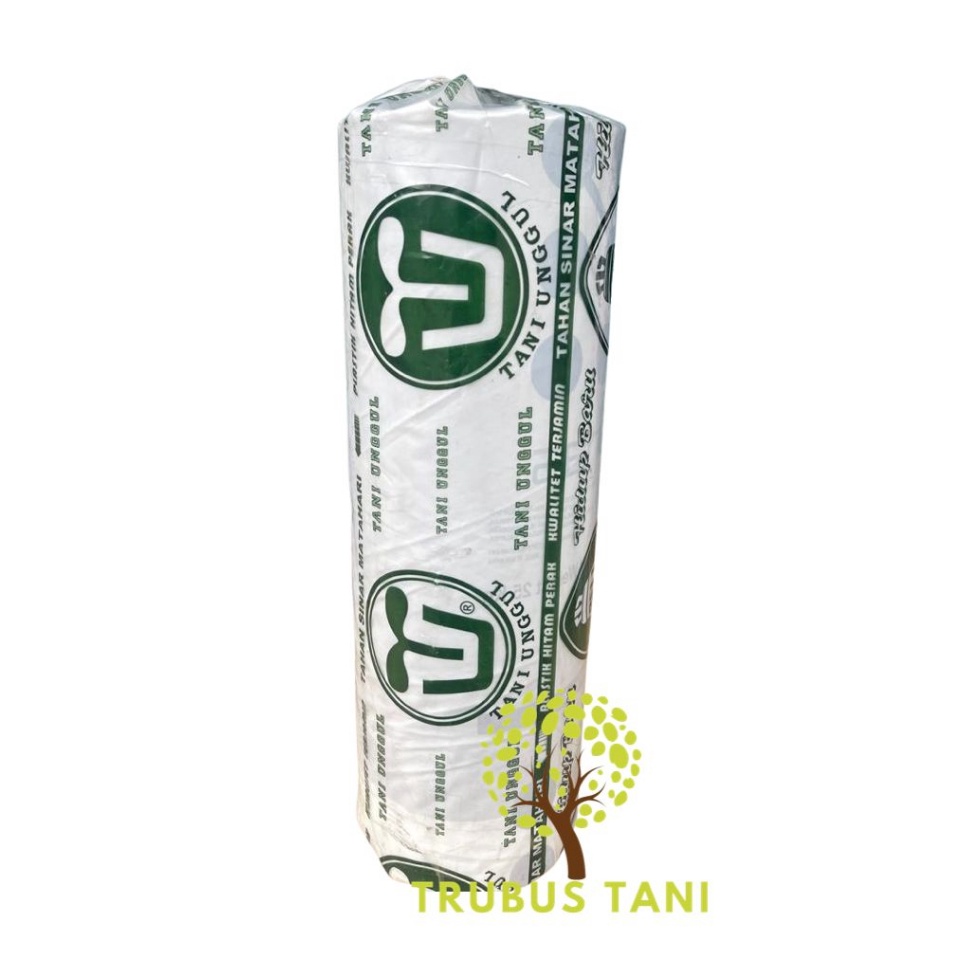 KODE W48A Mulsa BELL 1 Roll 18Kg  lebar 12cm  Plastik Mulsa Hitam Perak Mulsa Silver Plastik Pertani