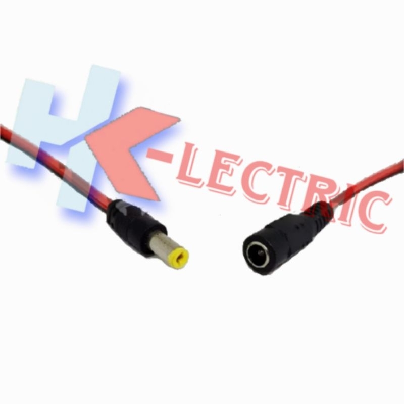 kabel Jack DC 12v male - female / kabel Jack sambungan cctv dan adaptor