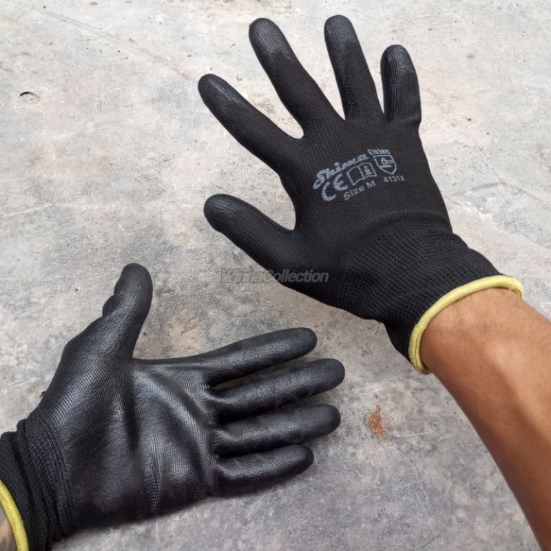 Sarung tangan kerja safety berkendara plamfit merk comet shima Karet
