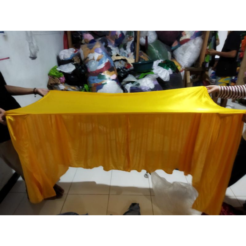 cover meja standar 75cm x 60cm x 120cm hanya menutup depan samping kanan kiri