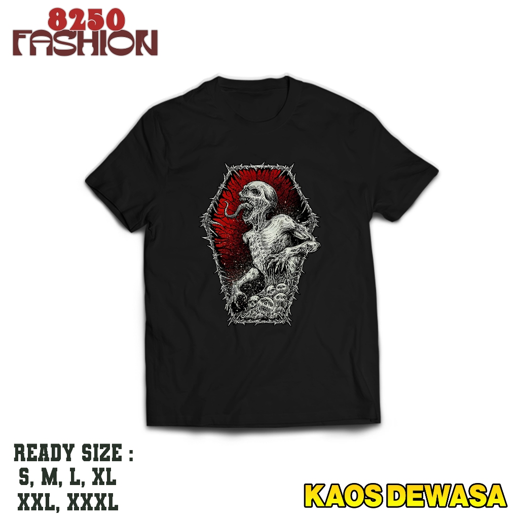 KAOS DEWASA - KAOS SABLON PRINT TENGKORAK LIDAH - KAOS PREMIUM - BAJU UNTUK PRIA DAN WANITA DEWASA -