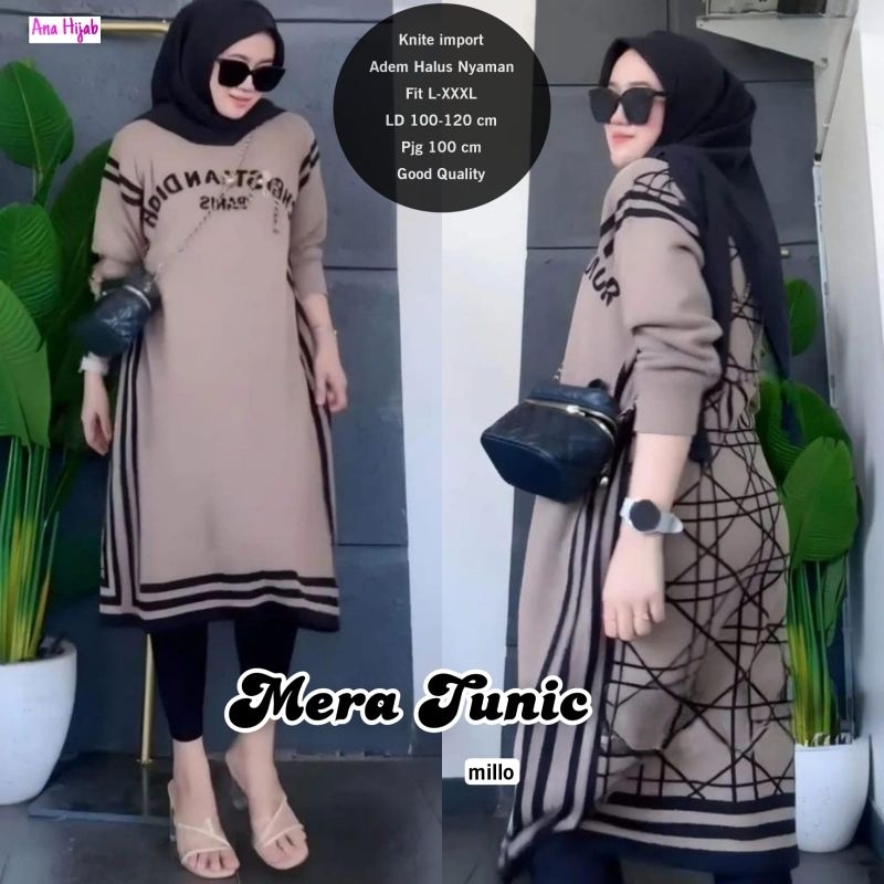 ATASAN RAJUT TUNIK WANITA JUMBO/MERA/BLOUSE LONG TUNIK WANITA RAJUT IMPORT HQ LD 120 CM FIT XXXL