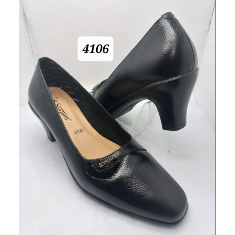 Sepatu Scorpion - 4106 Sepatu Kulit Pantofel Wanita Hak 7cm