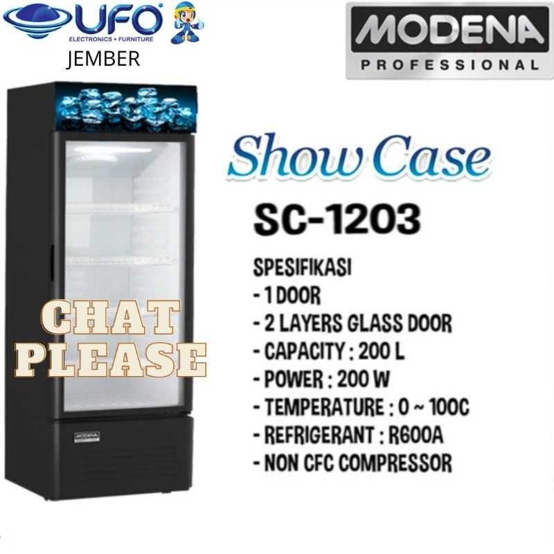 Modena SC1203 4 rak Showcase pendingin minuman