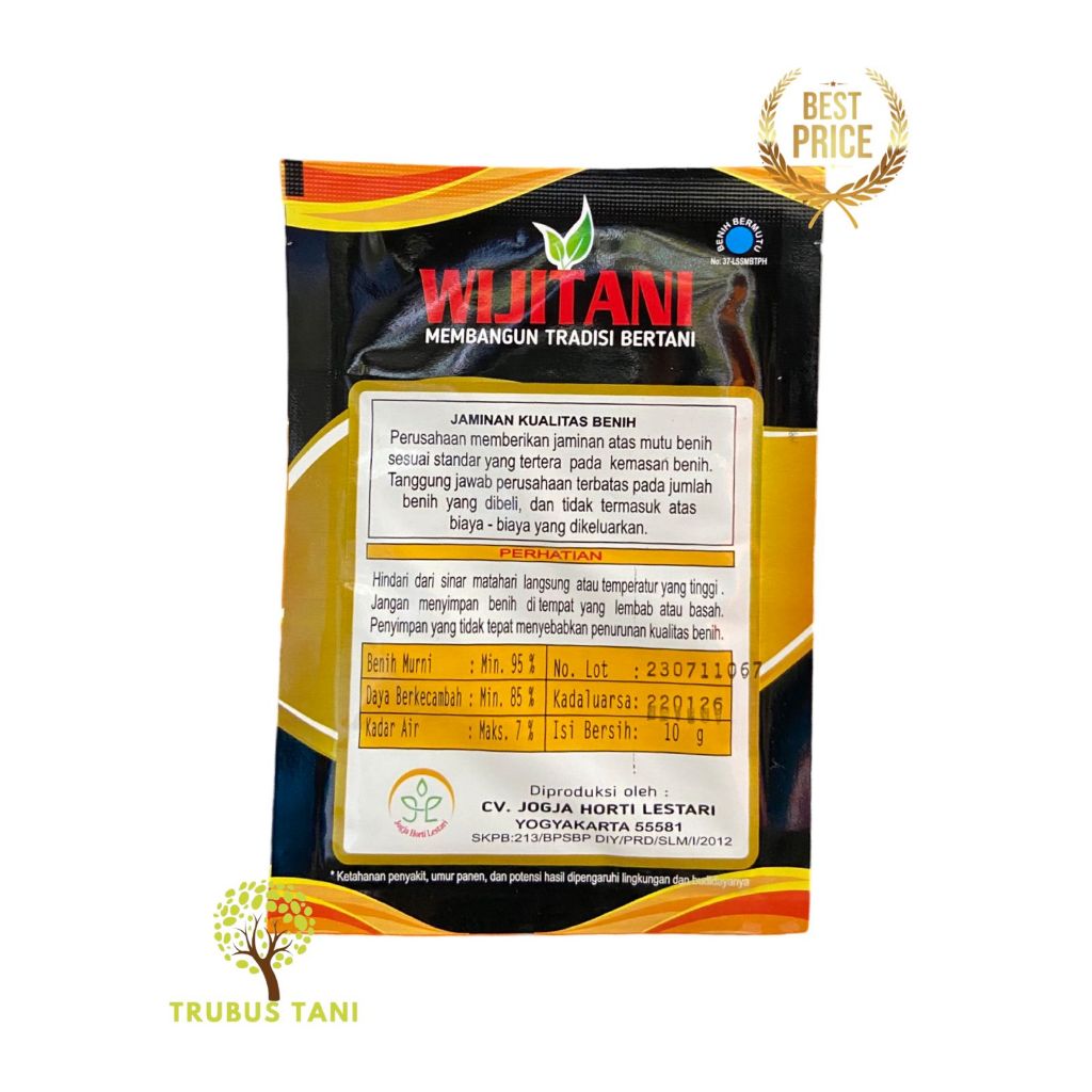 Shopritz Benih Cabe Kaliber 10Gram, Benih Cabai Rawit Unggul Kaliber Wijitani,Cabe Setan