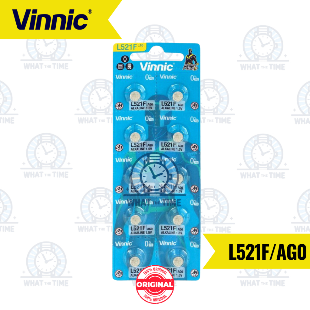 WTT Baterai Vinnic L521F Original AG0 LR 521 LR521 Batu Batre Kancing Battery Koin Jam Tangan
