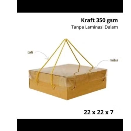 

Dus Kraft Mika 22×22×7 Box Catering Puding Hampers