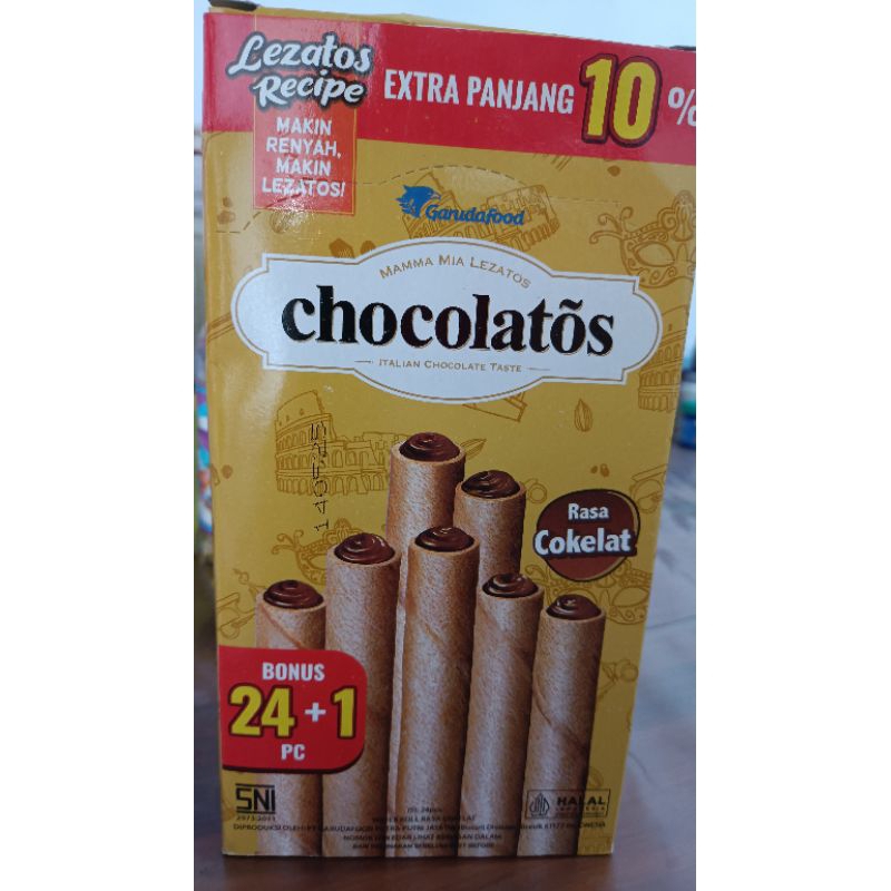 

Chocolatos wafer stick/Besar/full coklat