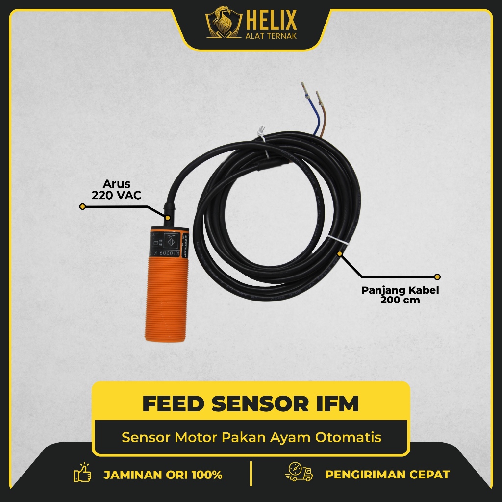 Feed Sensor IFM China Pengontrol Pakan Motor Auger Dinamo Tempat Makan Ayam Otomatis