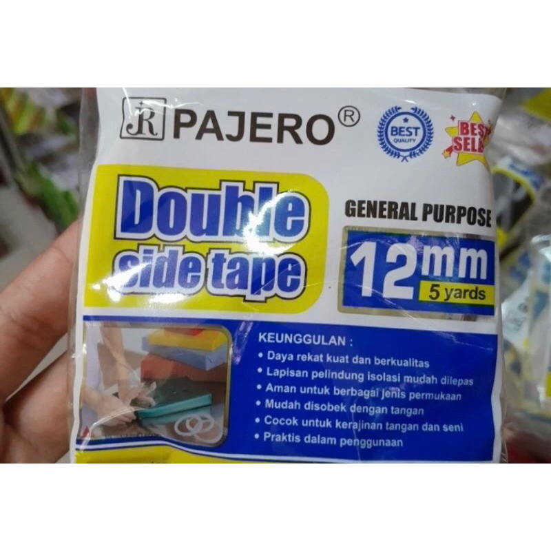 

DOUBLETAPE 12MM 5 yard PAJERO/ DOUBLE TAPE MURAH