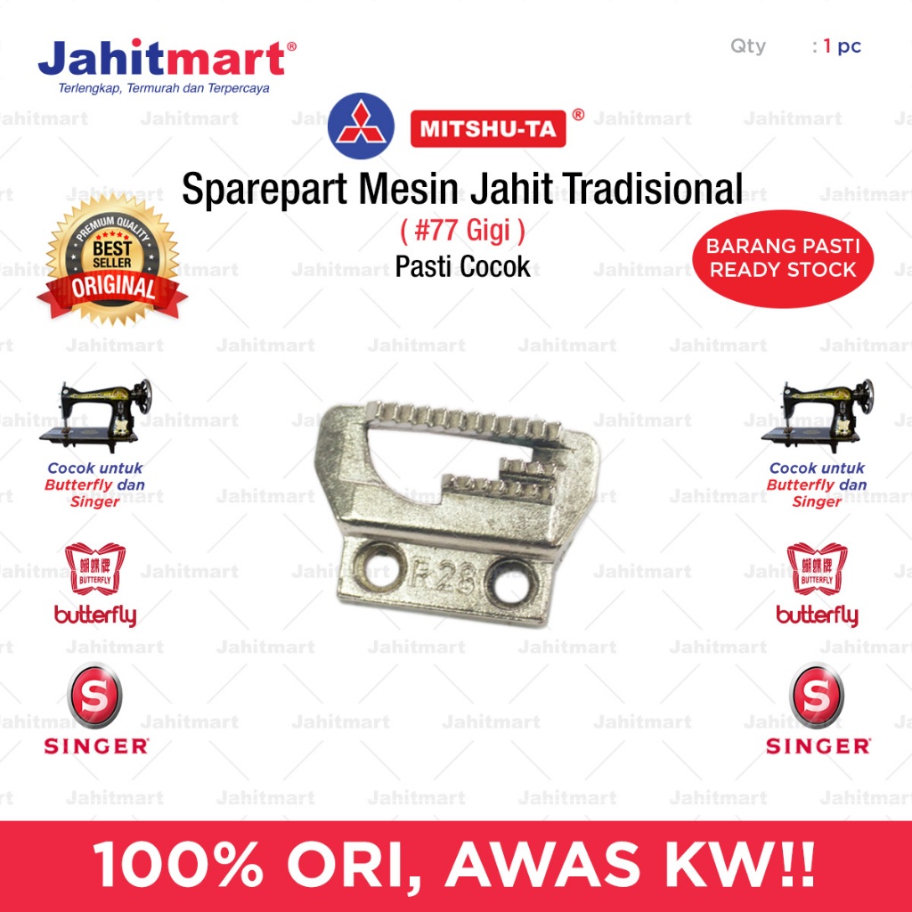 Sparepart Mesin Jahit Klasik SINGER® – Plat Gigi 15CL SINGER®