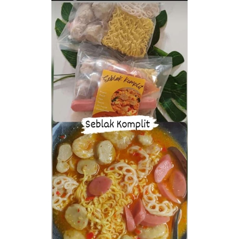 

bakso balungan, seblak komplit