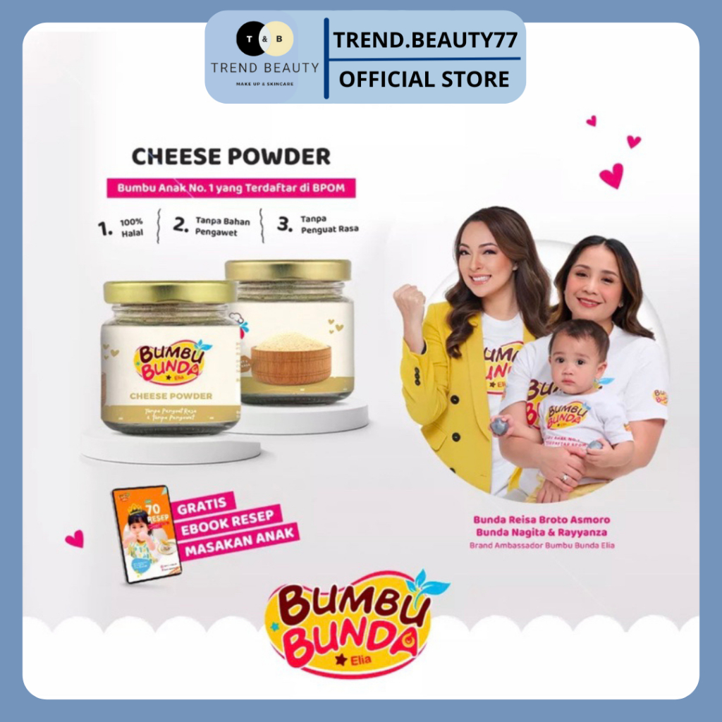 

BUMBU BUNDA ELIA (BELI 1 GRATIS 1 MIX) CHEESE POWDER | KEJU BUBUK 50GR NON MSG