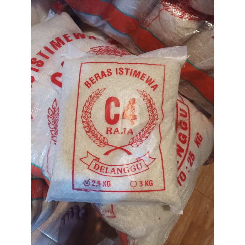 

Beras RAJA super C4 tanpa campuran kemasan 5kg