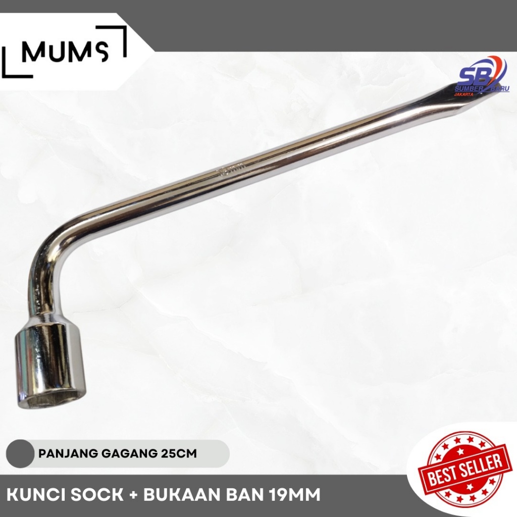 Kunci Roda Mobil UK Socket 19 MM Kunci Shock L Mobil 19MM + Bukaan Ban SBJ