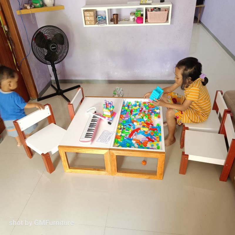 Helle_Bore Kursi Kayu/ Kursi Belajar Anak/ Kursi Anak Anak/Kursi Bermain