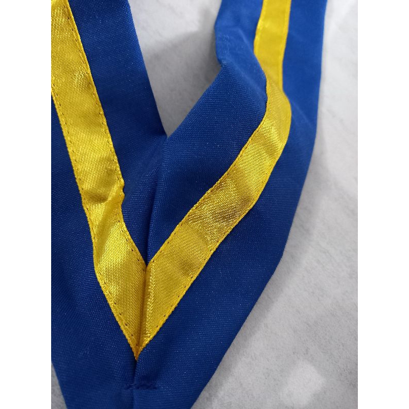 Gordon Wisuda,kalung wisuda warna biru pita kuning