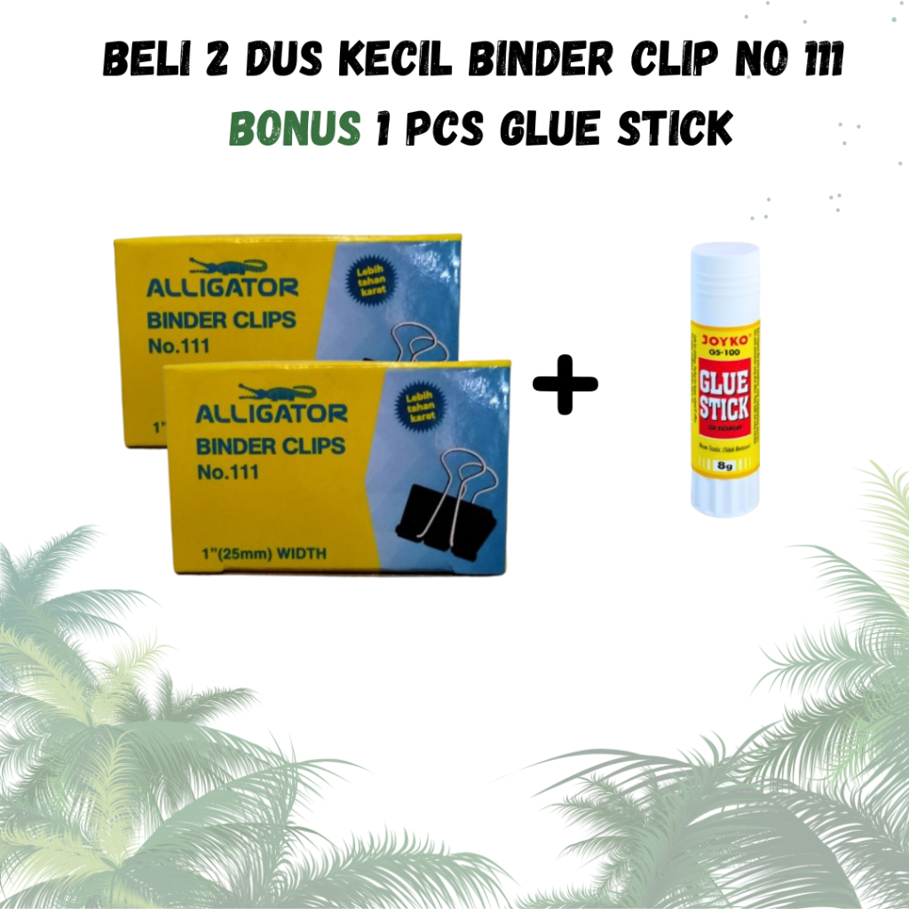 

BELI 2 GRATIS 1 / Binder Clip 111 Aligator / Glue Stick GS-100 joyko