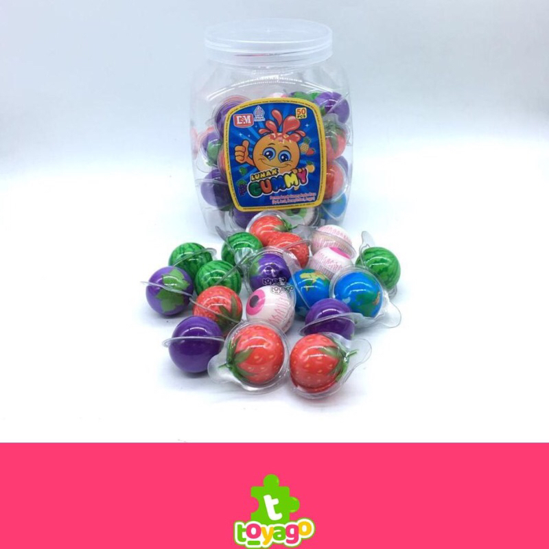 

RB Gummy permen lunak 1 toples isi 50 pcs grosir murah