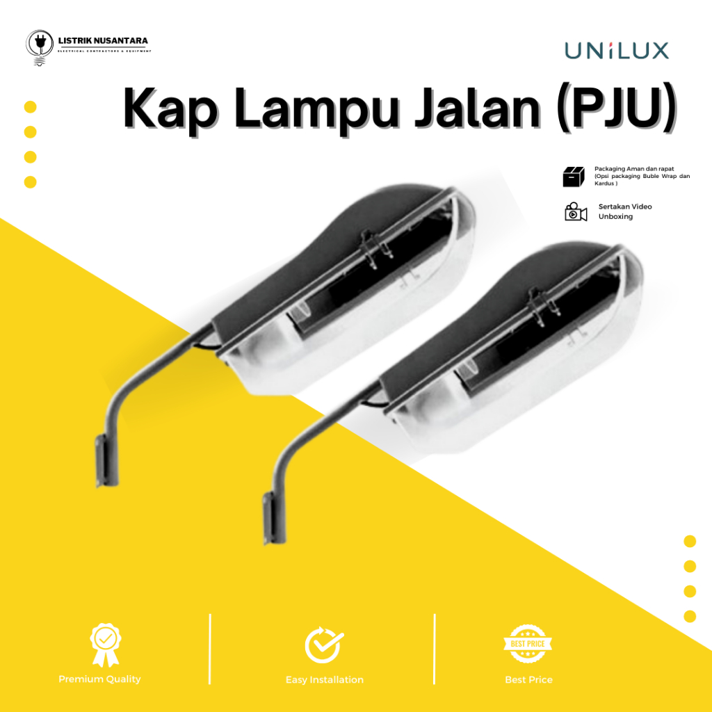 Kap Lampu Jalan PJU E27 UNILUX | Lampu Penerangan Jalan Umum