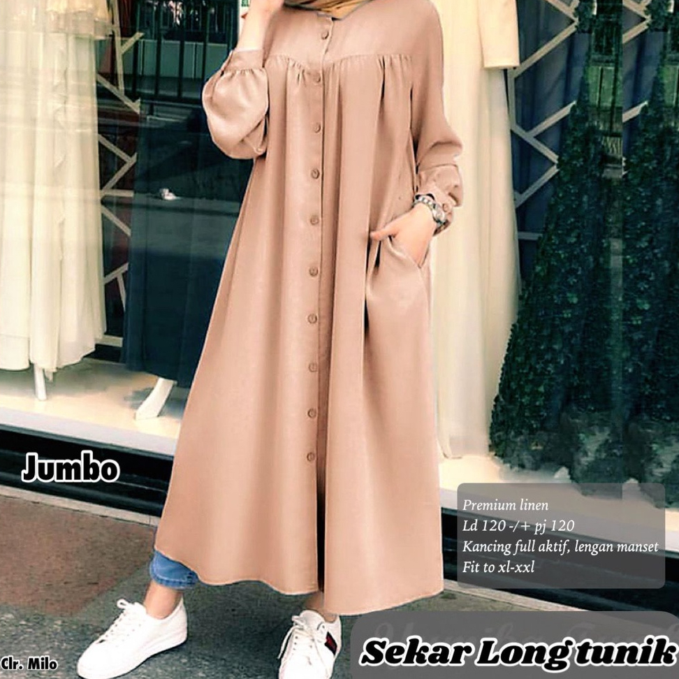 SEKAR LONG TUNIK JUMBO| LONG TUNIK JUMBO TERBARU| TUNIK JUMBO TERBARU| LONG TUNIK JUMBO