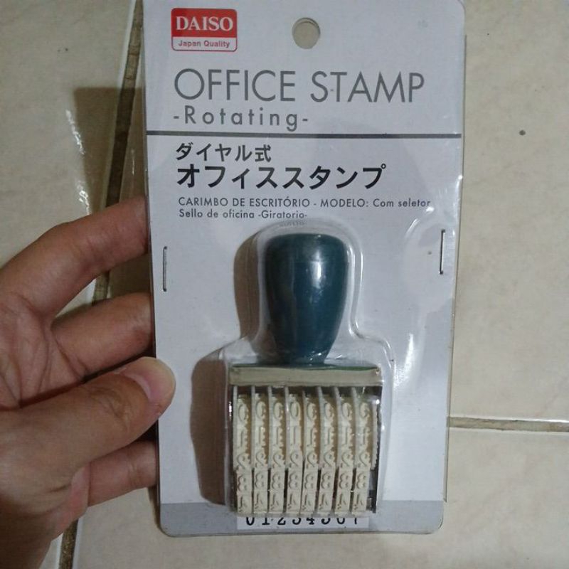 

DAISO office stamp rotating stempel rotasi angka TC-0058