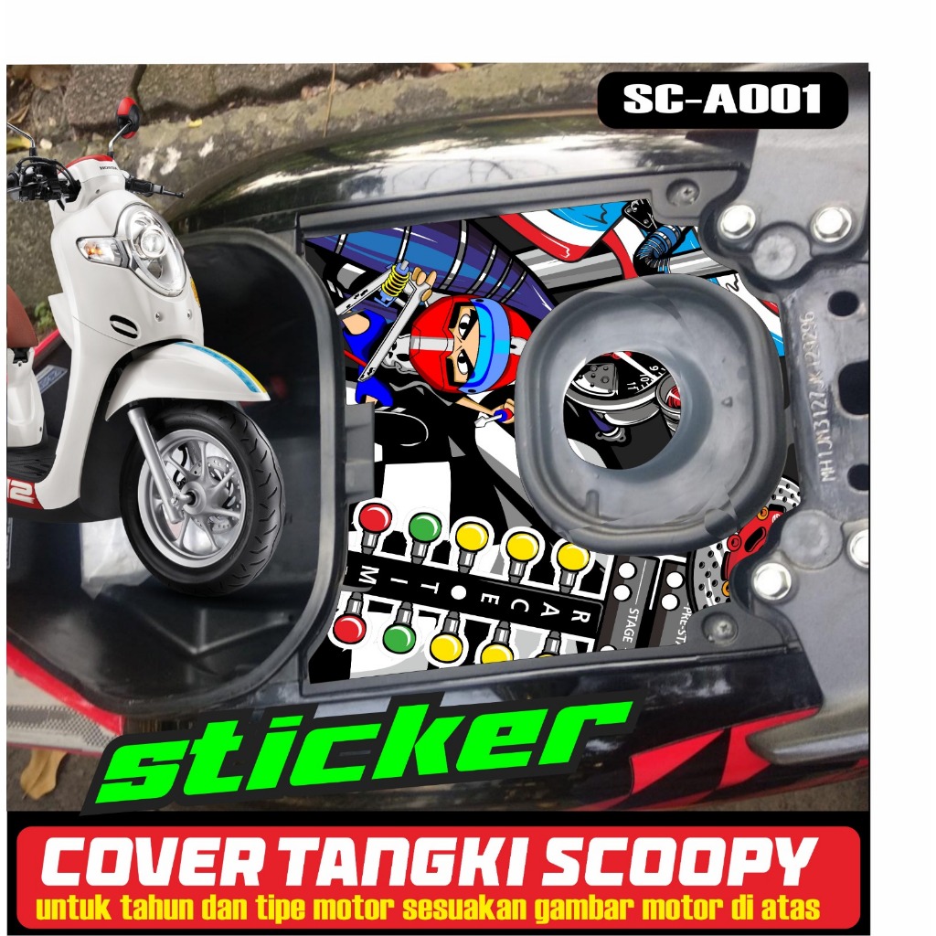 STRIPING STICKER PELINDUNG COVER TANGKI SCOOPY 2019  / STICKER PELINDUNG COVER TANGKI SCOOPY 2019