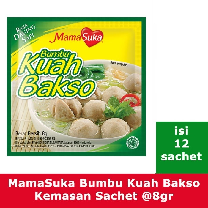 

MAMA SUKA BUMBU KUAH BAKSO isi 12 Sachet @8gr