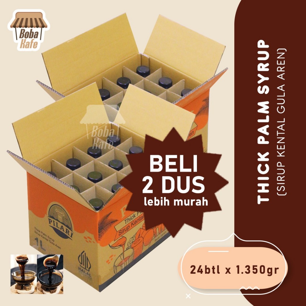 

Sirup Gula Aren Kental - Thick Palm Syrup - Sirup Brown Sugar 1liter Promo