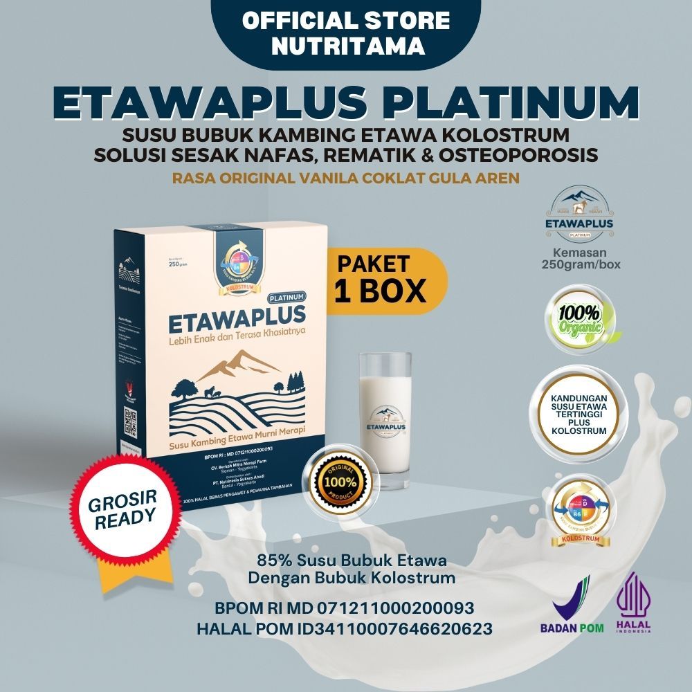 Etawaplus Kolostrum 250gram | Susu Tulang Kuat | Susu Kambing Etawa | Susu Etawa Premium | Susu Etaw