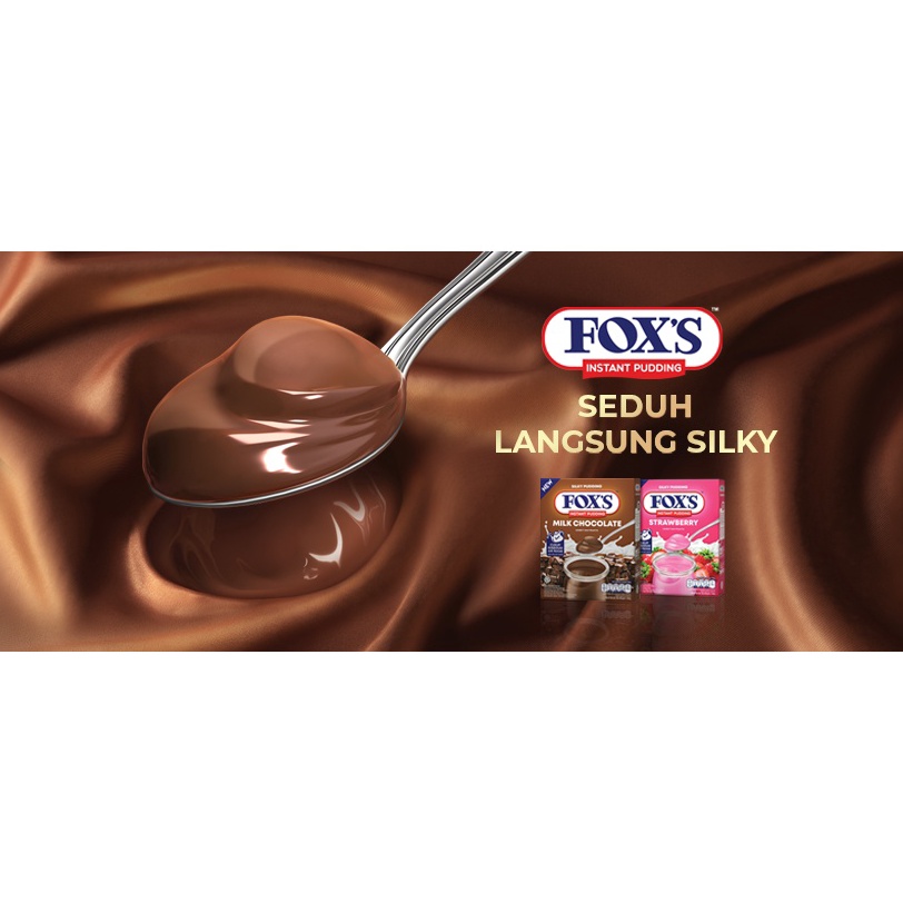 

HATI HATI BARANG FOXS Instant Pudding Strawberry Milk coklat 16g murah