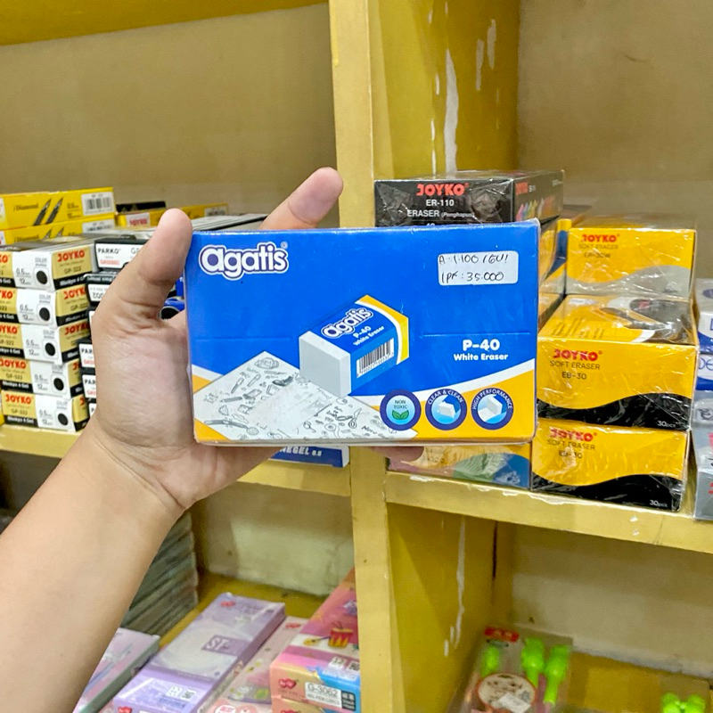 

(40 PCS) PENGHAPUS, STIP, ERASER P-40 AGATIS
