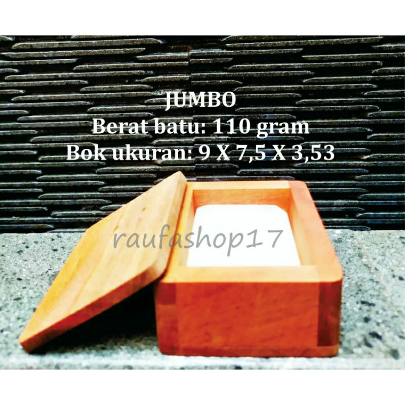 Batu Deodoran Deodorant Crystal Tawas Jumbo Kemasan Box Kayu Penghilang Bau Badan