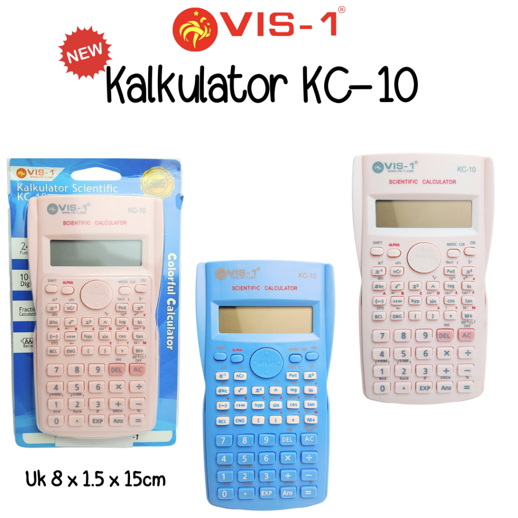 

Kalkulator Ilmiah VIS-1 KC-10 ( Scientific Calculator )