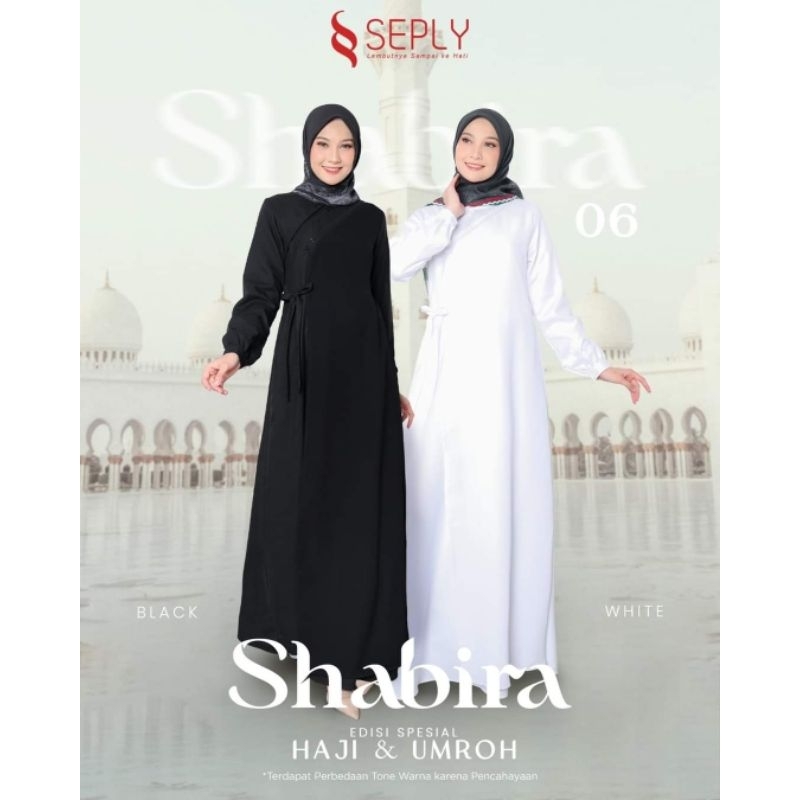 SEPLY SHABIRA 06//SEPLY GAMIS HITAM & PUTIH