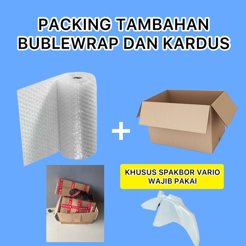 

KARDUS PACKING TAMBAHAN HUGGER,SPAKBOR DLL