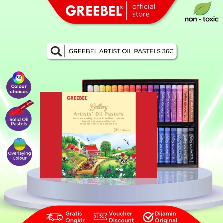 

KODE L75I Crayon Greebel Artist Oil Pastel 36 Warna