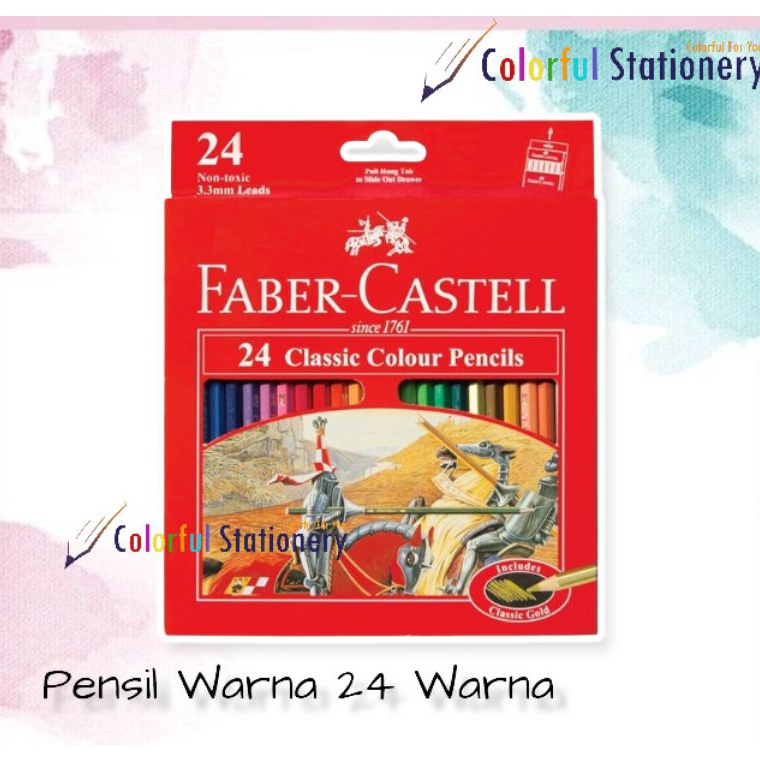 

KODE D2G Pensil Warna Faber Castell Panjang 24 warna
