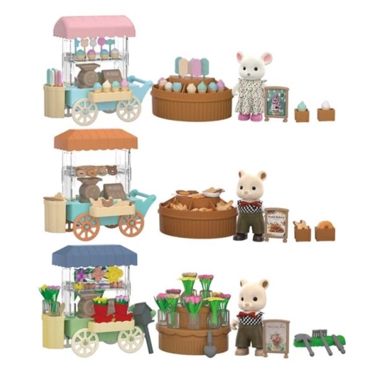 KODE E9H koala diary dollhouse trolley cart stall booth shop edition flower bakery ice cream stall m