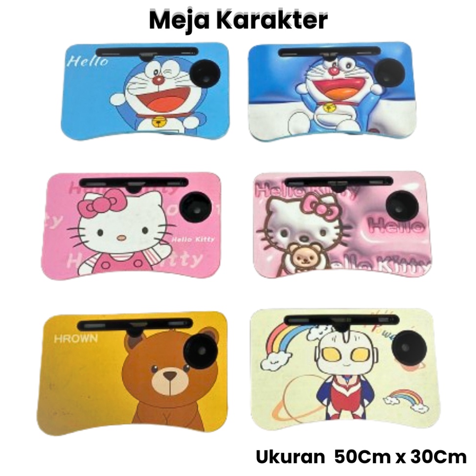 KODE C86C HangYan Meja Lipat Laptop Belajar Anak Serbaguna Folding Table Karakter uk 3 x5