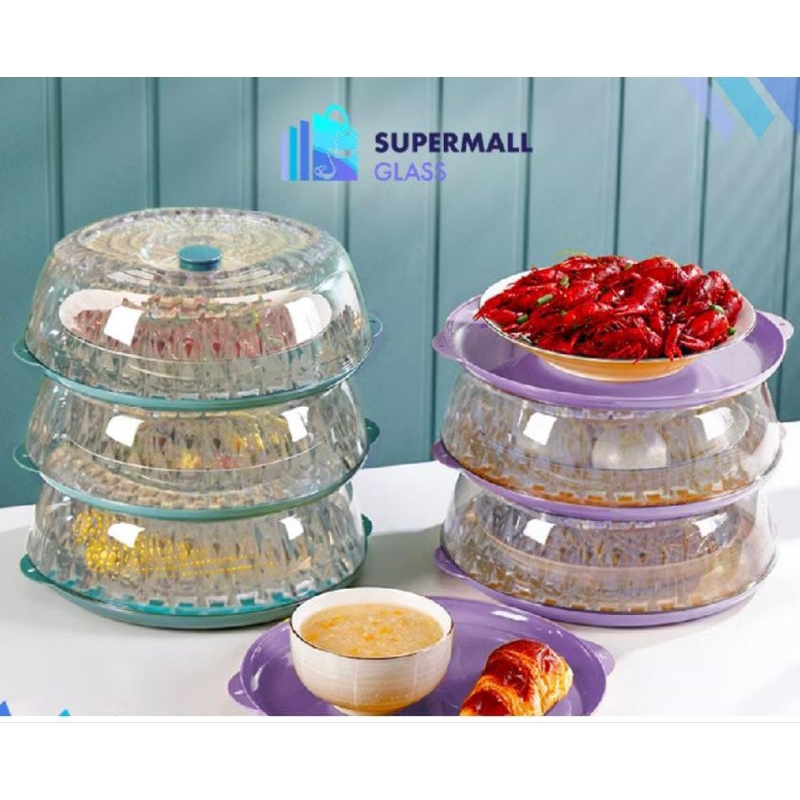 TUDUNG SAJI CRISTAL MODERN SUSUN 4 SUSUN VIRAL