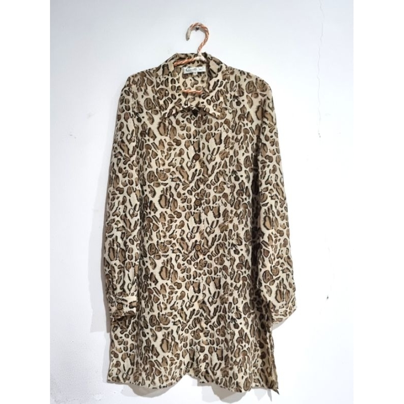 Kemeja Tunik Motif Macan