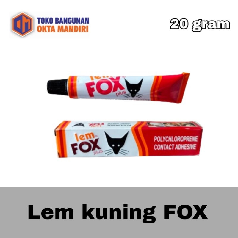 

OKM- Lem kuning Fox 20gram tube/ Lem spons/ Lem busa/ Lem Castol