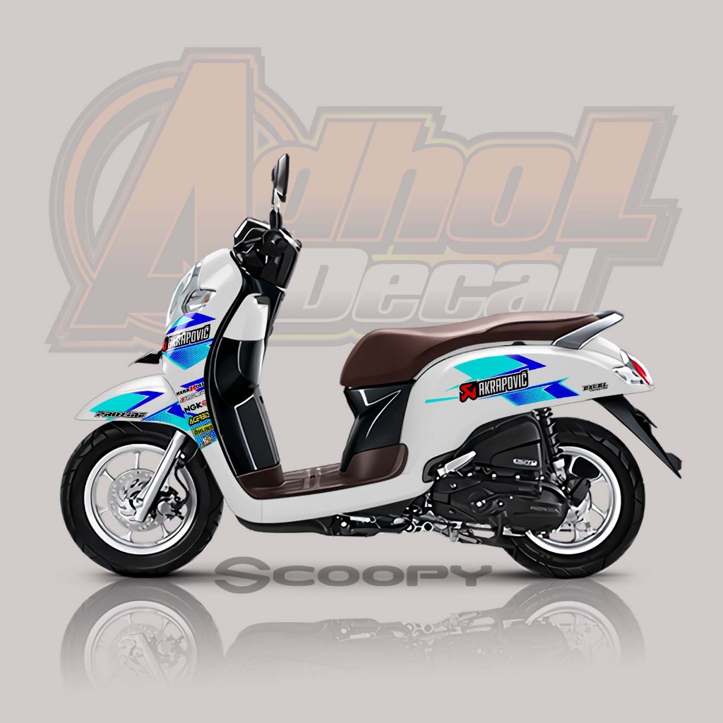 STICKER STRIPING VARIASI SCOOPY | STRIPING HONDA SCOOPY 2017 2018 2019 2020 SIMPLE MOTIF 027