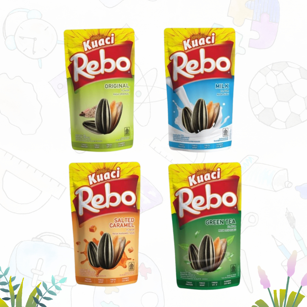 

Rebo Kuaci Kemasan Pouch 140/150gr