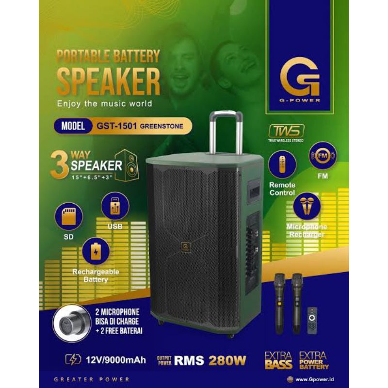 G-POWER SPEAKER GST 1501 GREENSTONE