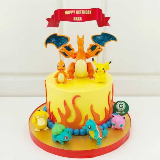 

TEMA CHARIZARD POKEMON (MAINAN) / CAKE ULANG TAHUN