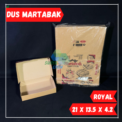 

Dus Martabak Kraft ROYAL 21x13,5x4,2 isi 100 lbr / Box Martabak / Kemasan Martabak