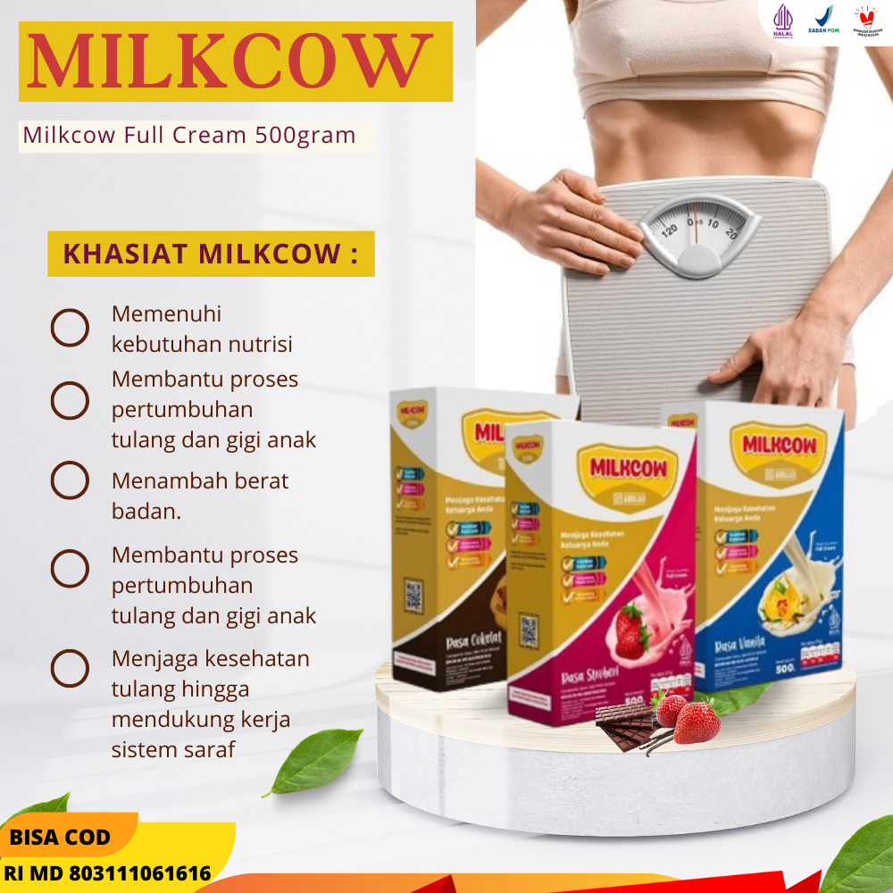 

MILKCOW 500 GRAM SUSU SAPI 100% AMPUH UNTUK NAIKKAN BERAT BADAN DAN MENAMBAH NAFSU MAKAN ANAK REMAJA DAN DEWASA - SUSU GEMUK BADAN PERMANEN